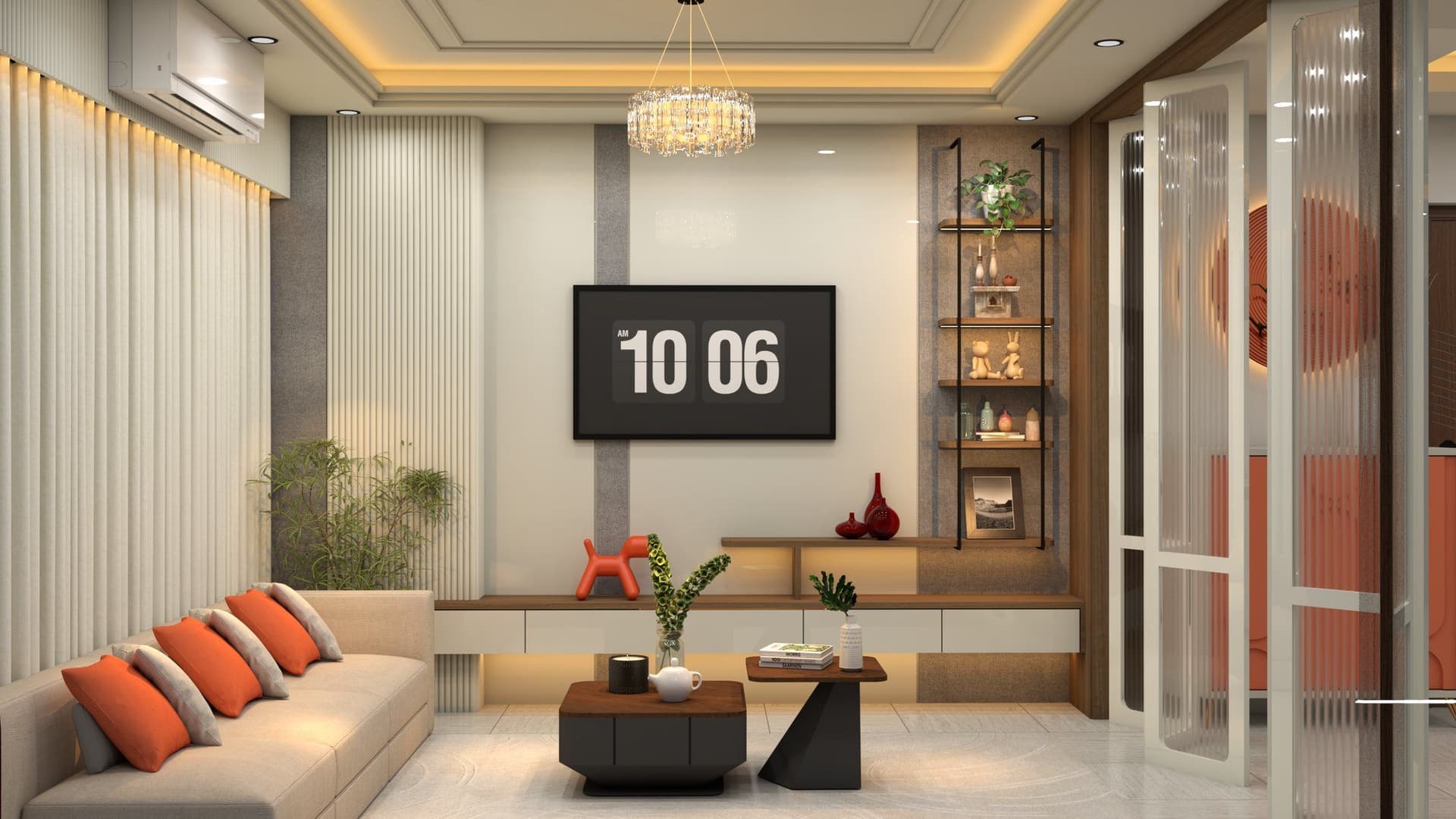 A living room designed and fitted out by STEP DECOR