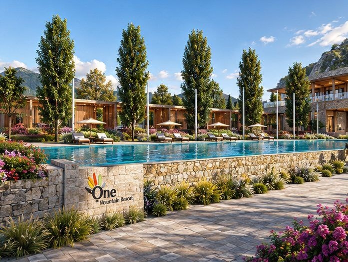 An infinity pool at One Mountain Resort