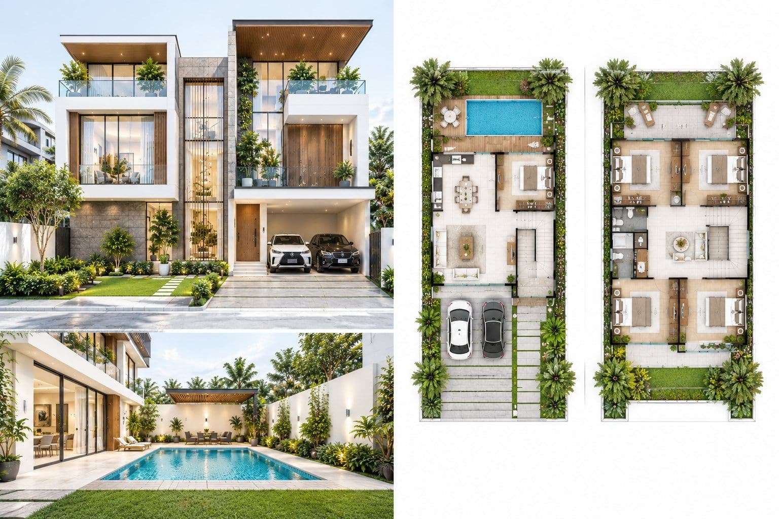 Duplex house in Barishal with its floor plans