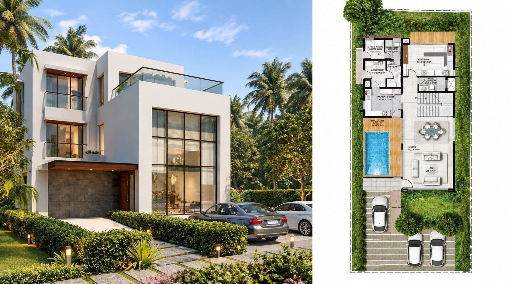 Duplex house in Kushtia with its site plan